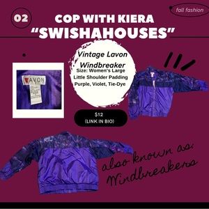 Women’s Vintage Large Lavon Windbreaker Jacket